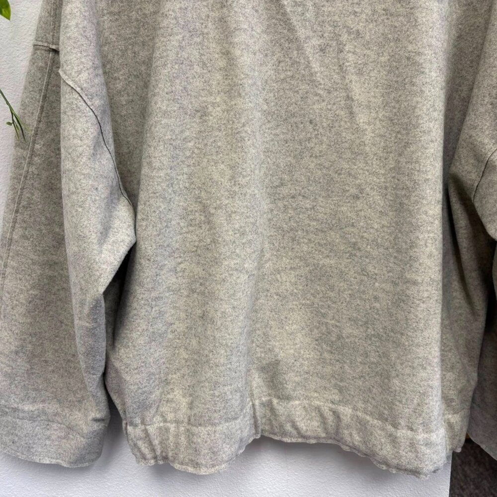 Light Gray Wool-Blend Bomber Jacket - image 5